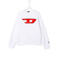 Diesel Kids Suéter com logo - Branco