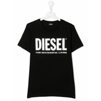 Diesel Kids TEEN logo T-shirt - Preto