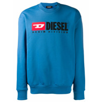 Diesel Moletom com logo contrastante - Azul