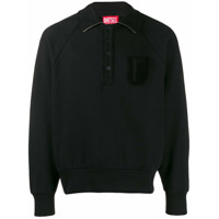 Diesel Red Tag Suéter polo com patch - Preto