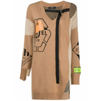 Diesel Suéter com aplicação - Neutro