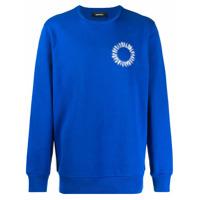 Diesel Suéter com estampa de logo - Azul