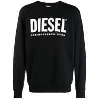 Diesel Suéter com estampa de logo - Preto