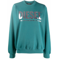 Diesel Suéter F-ang com logo - Azul