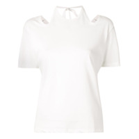 Dion Lee Camiseta com amarração - Branco