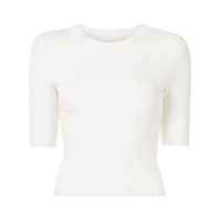 Dion Lee Camiseta slim canelada - Branco