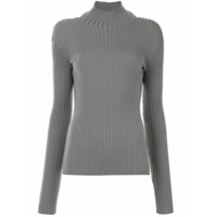 Dion Lee ribbed-knit open back top - Cinza