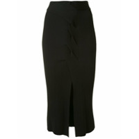 Dion Lee Saia de tricô com torção - Preto