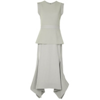 Dion Lee Vestido midi drapeado - Verde