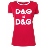 Dolce & Gabbana Blusa com logo - Vermelho