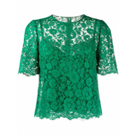Dolce & Gabbana Blusa com renda floral - Verde