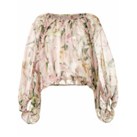 Dolce & Gabbana Blusa de seda estampada - Rosa