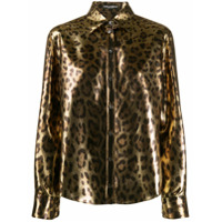 Dolce & Gabbana Camisa animal print - Dourado