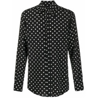Dolce & Gabbana Camisa com estampa de poás - Preto