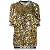 Dolce & Gabbana Camiseta com logo - Dourado