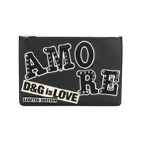 Dolce & Gabbana Clutch 'Amore' de couro - Preto