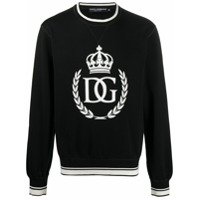 Dolce & Gabbana crown print sweatshirt - Preto