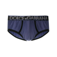 Dolce & Gabbana Cueca com logo no cós - Azul