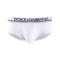 Dolce & Gabbana Cueca com logo no cós - Branco