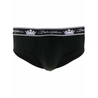 Dolce & Gabbana Cueca com logo no cós - Preto