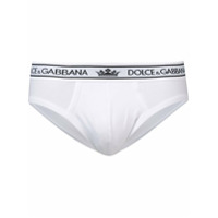 Dolce & Gabbana Cueca slim com logo - Branco