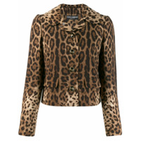 Dolce & Gabbana Jaqueta animal print - Marrom