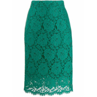 Dolce & Gabbana Saia midi com renda - Verde