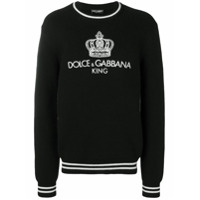 Dolce & Gabbana Suéter com bordado - Preto