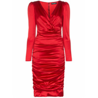 Dolce & Gabbana Vestido com franzido - Vermelho