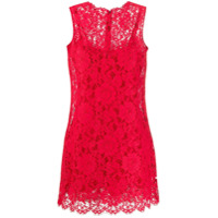 Dolce & Gabbana Vestido godê com renda - Vermelho
