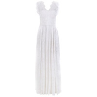 Dolce & Gabbana Vestido longo de renda - Branco