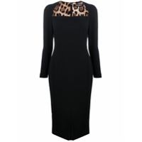 Dolce & Gabbana Vestido midi slim - Preto