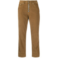 Dondup Caça cropped de veludo cotelê - Marrom