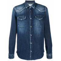 Dondup Camisa jeans com bolso - Azul