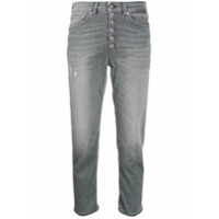 Dondup cropped stonewashed jeans - Cinza