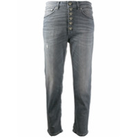 Dondup high rise cropped jeans - Cinza
