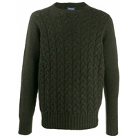 Drumohr Suéter decote careca de tricô - Verde