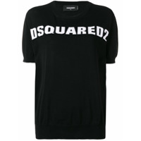 Dsquared2 Blusa de tricô com logo - Preto