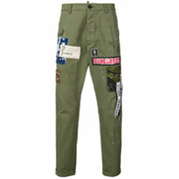 Dsquared2 Calça chino com logo - Verde