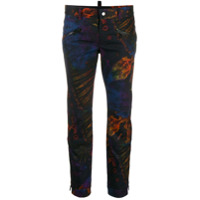 Dsquared2 Calça cropped tie dye - Roxo