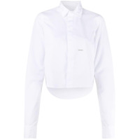 Dsquared2 Camisa com placa de logo - Branco