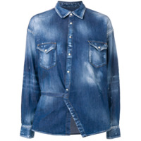 Dsquared2 Camisa jeans mangas longas - Azul