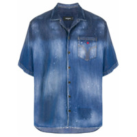 Dsquared2 Camisa jeans Maple Leaf - Azul