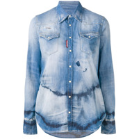 Dsquared2 Camisa jeans tie-dye - Azul