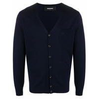 Dsquared2 Cardigan com logo bordado - Azul