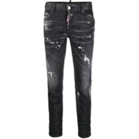 Dsquared2 distressed cropped jeans - Preto