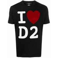 Dsquared2 I Heart D2 T-shirt - Preto