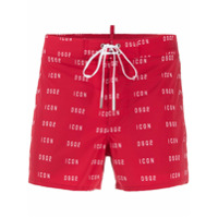 Dsquared2 Icon-print swim shorts - Vermelho