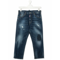 Dsquared2 Kids Calça jeans destroyed - Azul