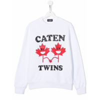 Dsquared2 Kids Moletom com estampa - Branco